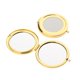 thumbnail image 3 of 2 Espejo De Maquillaje Plegable Portátil De Viaje Monedero De Bolsillo Compacto Redondo Dorado, 3 of 3