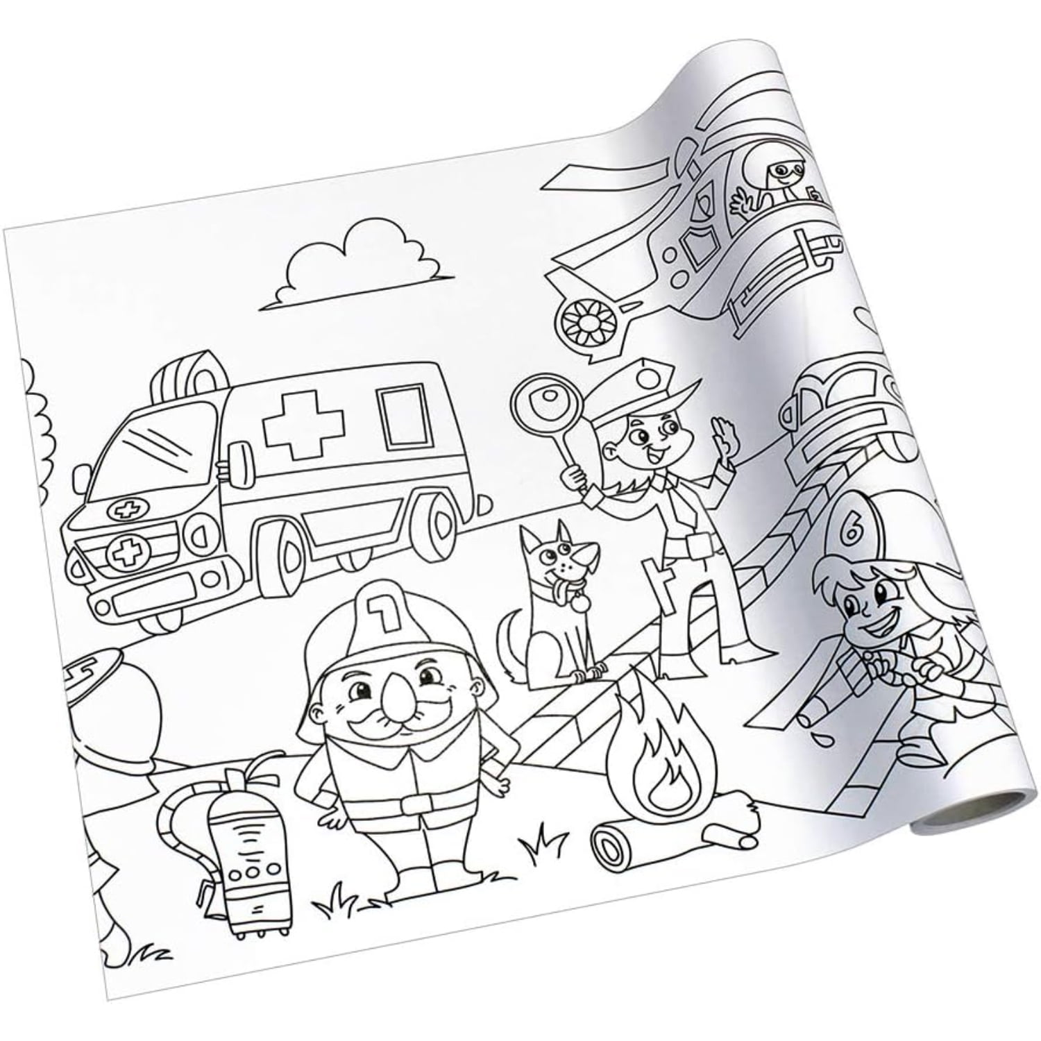 Info - Adhesivo Para Colorear Diseño Bomberos 4mts - Ps