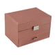 thumbnail image 3 of Caja de joyería Caja de almacenamiento de joyas Caja organizadora de joyas portátil elegante para mujeres Niñas Viajes Día de San Valentín Cumpleaños, 3 of 5