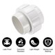thumbnail image 4 of Uxcell 4" Acoplamiento de Unión de Tubería (Socket x Socket) Adaptador de Acoplamiento Deslizante Schedule 40, Junta Tórica EPDM, Blanco, 4 of 6