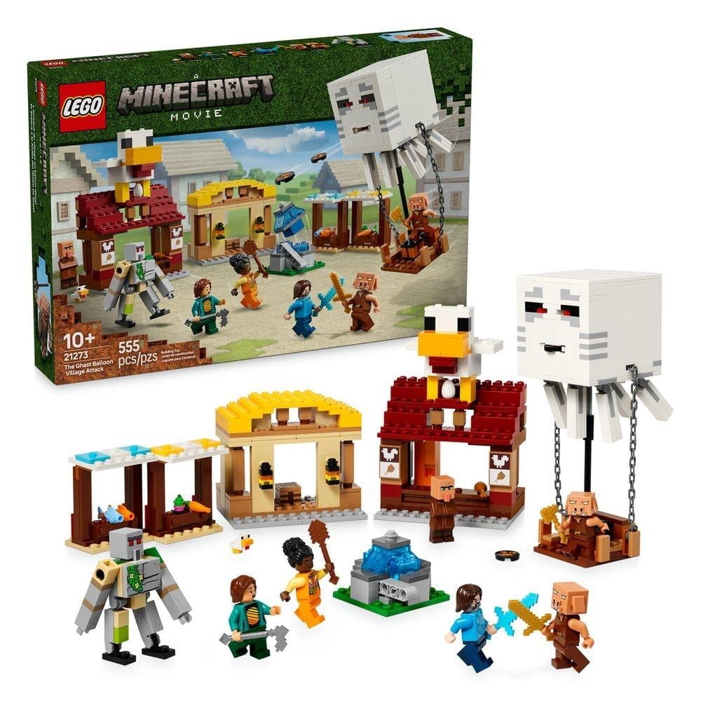 Set Lego Minecraft El Ataque A La Aldea Del Globo De Ghast 21273