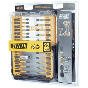 Juego De Brocas Para Destornilladores De Impacto Dewalt Flextorq, 22 Piezas, Dwa2Fts22Ir