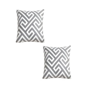 Genérico - Set De 2 Fundas De Cojin Bordadas 45X45Cm Gris