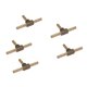 thumbnail image 1 of 5 unids latón t tipo joiner manguera de combustible joiner tee conector aire agua gas 4mm, 1 of 5