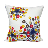 Genérico - Fundas De Cojines Bordadas A Elección 45X45 Diseño 6 Color Blanco