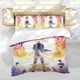 thumbnail image 5 of Jentry Chau vs. El Inframundo Conjunto de sábanas temático, trío de piezas, cómodo y amigable con la piel, diseño único, regalo de decoración para el hogar para familiares, amigos y fans,173cm *218cm, 5 of 6