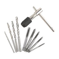 Ioensy - Juego De Grifos De Mano Tornillos De Rosca Tornillos Llave En T Escariador Broca Helicoidal 10 Piezas