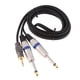 thumbnail image 1 of Cable Divisor De Cable En Y Mono De 3,5 Mm 1/8 "TRS A Doble 6,35 Mm 1/4" Chapado En Oro, 1 of 5