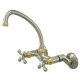 thumbnail image 1 of Grifo de cocina Kingston Brass KS214SNPB de montaje en pared con 2 manijas, 1 of 2