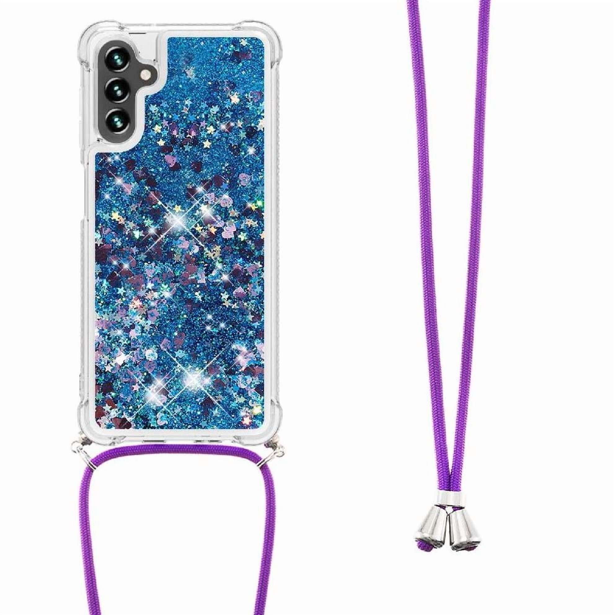 Funda Foxdock Para Samsung Galaxy A04s/a04 Con Cuerda Ajustable, Brillo Líquido, Protección Antigolpes Y Lente – Ideal Para Regalo
