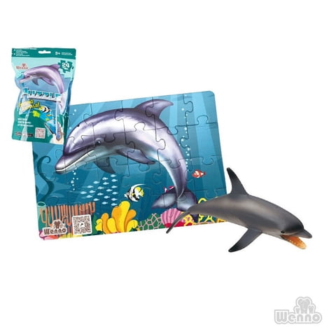 Wenno - Puzzle Delfín 24 Piezas + Figura