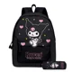 thumbnail image 1 of 3PC-SET Printing Peripheral Sanrio Kuromi Backpack Student School Bag Pencil Case Bag Mochila Boys Girls Anime kawaii Cartoon, 1 of 3