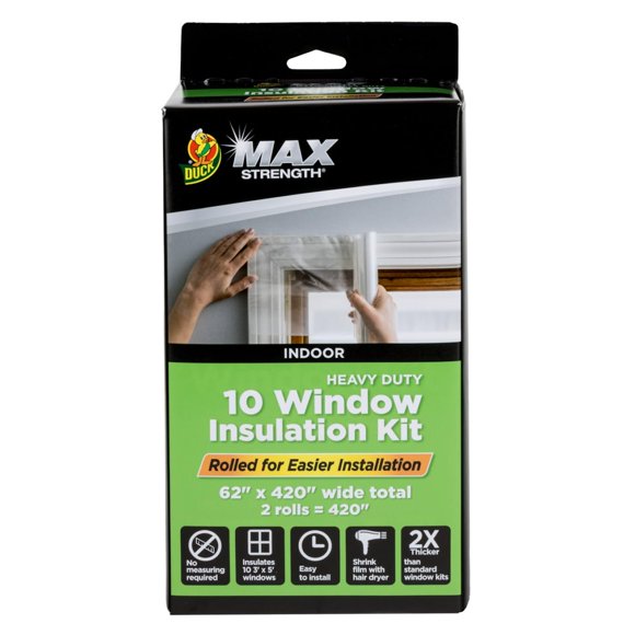 Kit de aislamiento para ventanas Duck MAX Strength Winter Seal, transparente