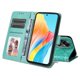 thumbnail image 2 of Funda tipo cartera FOXDOCK para OPPO A58 4G , diseño girasol en relieve, cuero PU, cierre magnético, soporte y tarjetero, 2 of 5
