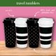 thumbnail image 2 of Set de 4 vasos reutilizables Kate Spade New York con puntos y rayas 4x473 ml, 2 of 7