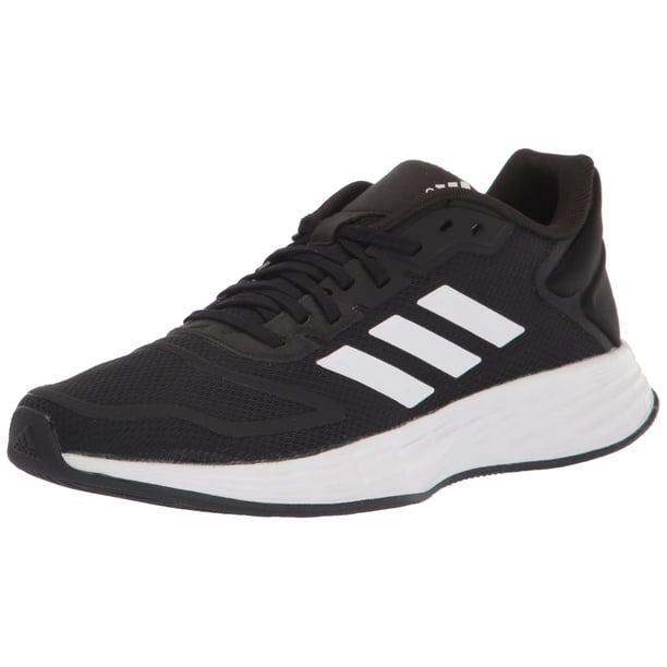 Zapatillas para correr adidas Duramo 10 unisex para niños, color negro/blanco, talla 13