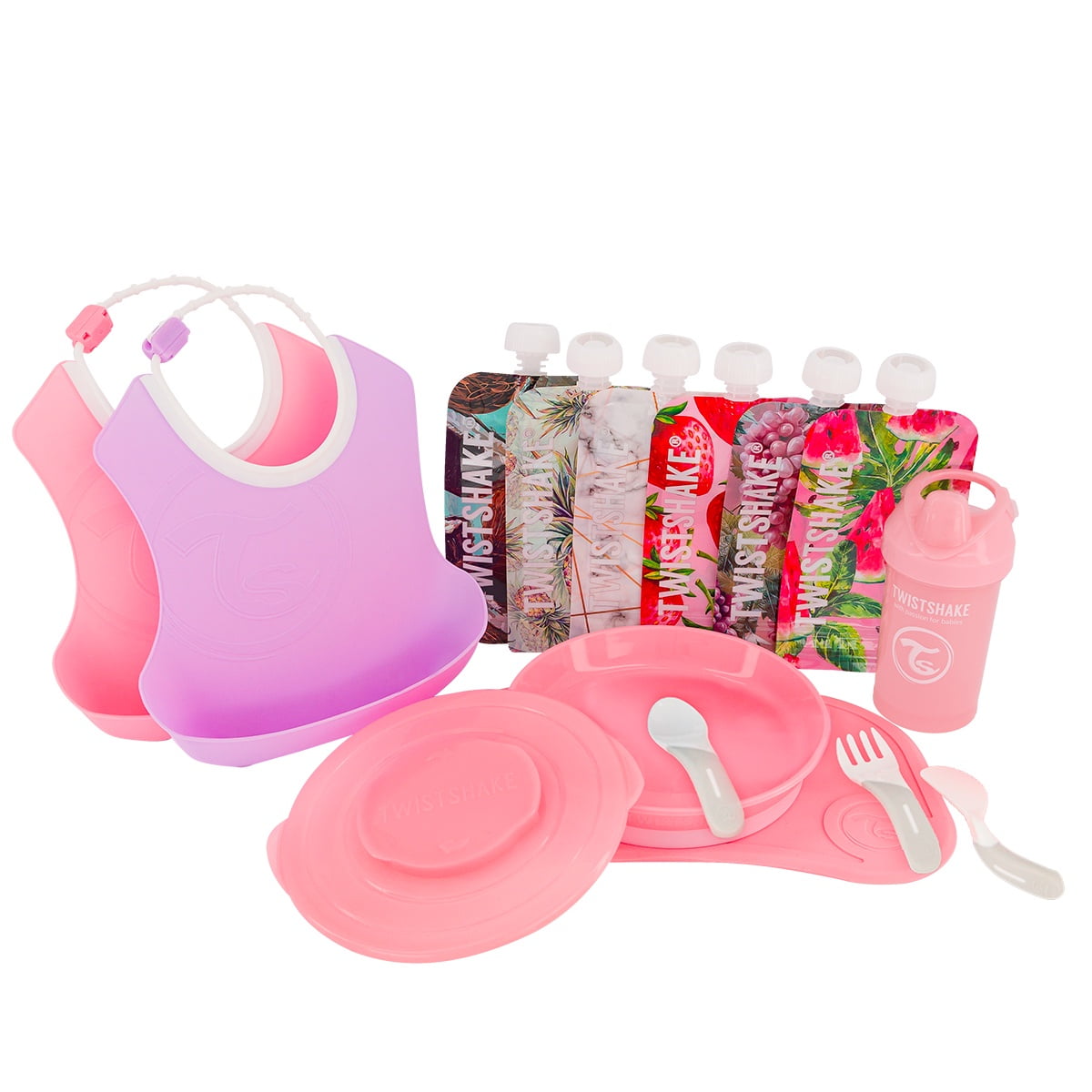 Pack De Vajilla Twistshake Rosado Pastel