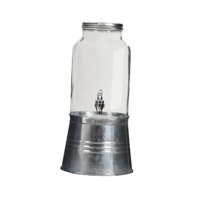 Bothyi - Dispensador De Barril De Bebidas De Vidrio, Jarra De Jugo De 3L Para Bebidas Heladas Calientes, Cocina