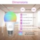 thumbnail image 2 of Bombilla inteligente ORALUCE 9W Bluetooth RGB regulable (2 unidades) 110 V, 2 of 9