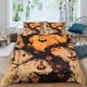 thumbnail image 1 of Juego de funda nórdica de Halloween con estampado 3D, funda de edredón de microfibra suave con diseño de calabaza, 3 piezas con cierre de cremallera, funda de edredón y funda de almohada par, 1 of 3