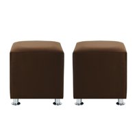 Bodevir - Set Pouf Cali 1C Felpa 12 Chocolate