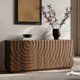 thumbnail image 1 of Gabinete de bufé con almacenamiento,4 puertas Moderno Accent Storage Sideboard,Lujoso bufé de gabinete de piso con antidumping independiente para cocina, 1 of 5