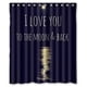 thumbnail image 1 of Cortina de ducha con ganchos, diseño de "I Love You To The Moon", ideal como regalo, de Honey Day House, tamaño 60 x 72 pulgadas, 1 of 3