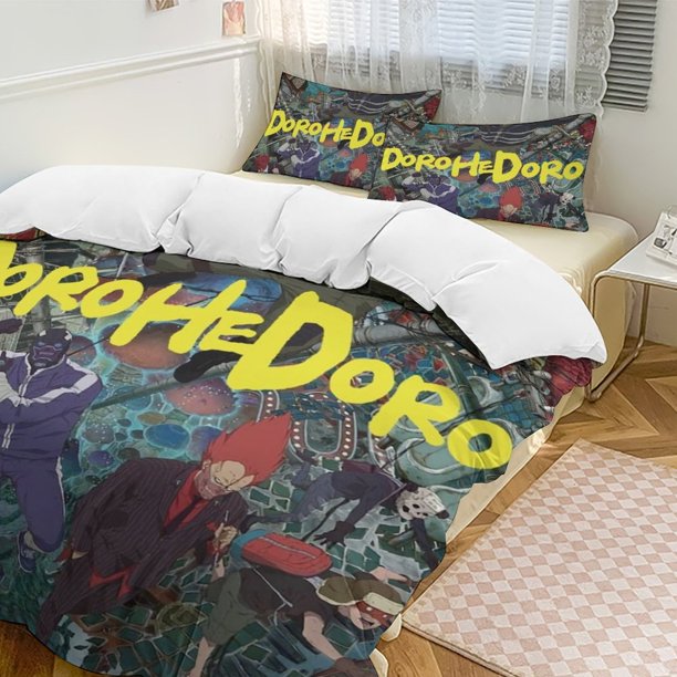 Dorohedoro Anime Home Bed 3-piece Set Classic Japanese Anime Polyester Wash Student Dormitory Set