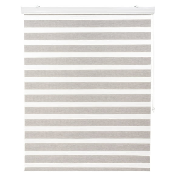 Cortina Duo Con Cenefa Premium 180X240Cm Color Gris Plata