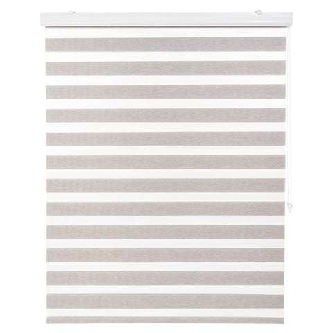 Chantilly - Cortina Duo Con Cenefa Premium 120X240Cm Color Gris Plata