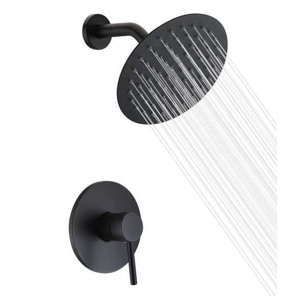 Grifo de ducha Sumerain negro mate con válvula empotrada