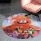 thumbnail image 4 of Volviéndose Rojo Alfombra Redonda de Felpa Coral, Antideslizante, No Desprende Pelusas, Lavable y Duradera para Salón, Dormitorio y Habitación de Niños 60cm, 4 of 6