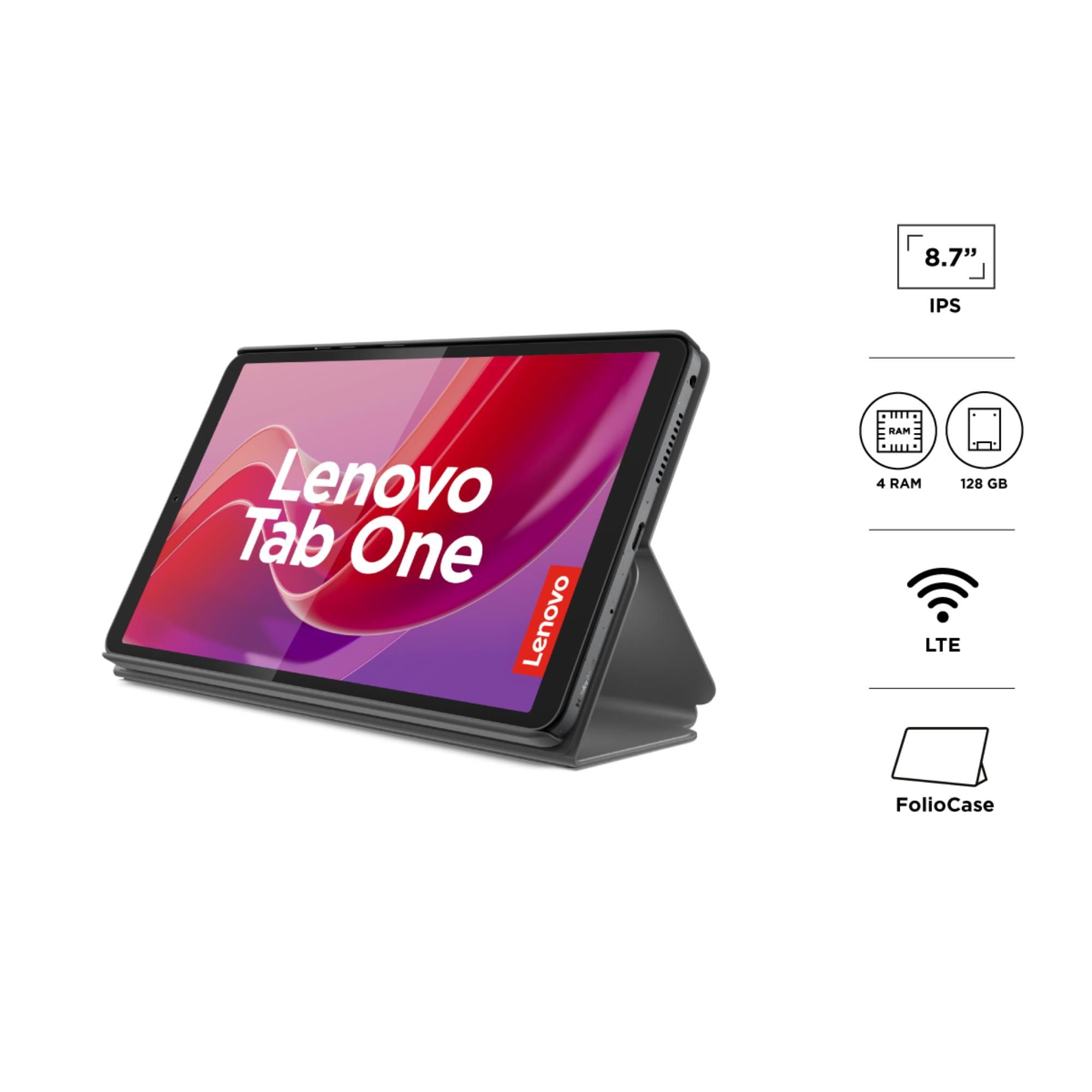 Lenovo - Tablet One 8.7"" Lte 128G Gris + Folio Case