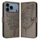 thumbnail image 1 of Funda Cartera Mariposa Para Iphone 17 Pro Max Con Soporte Y Ranuras Para Tarjetas Gris, 1 of 5