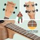 thumbnail image 5 of Ukelele CAHAYA 53 cm de caoba – Kit soprano para principiantes, 5 of 9