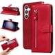 thumbnail image 2 of Funda con Cremallera para Samsung Galaxy S23 FE, Carcasa Cartera de Cuero PU con Soporte y Tarjetero, 2 of 6