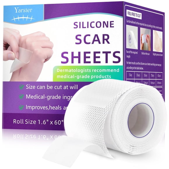 Láminas de silicona para cicatrices Yarster, grado médico, rollo de 1,5 m