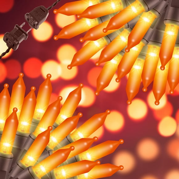 Cadena de luces JUSTPRO 150, naranja extra brillante, 9,72 m, Halloween