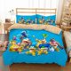thumbnail image 1 of Super Mario Wii U Light Blue Quilt Duvet Cover Set Double Bedclothes3-Piece Bedding Set, 1 of 5