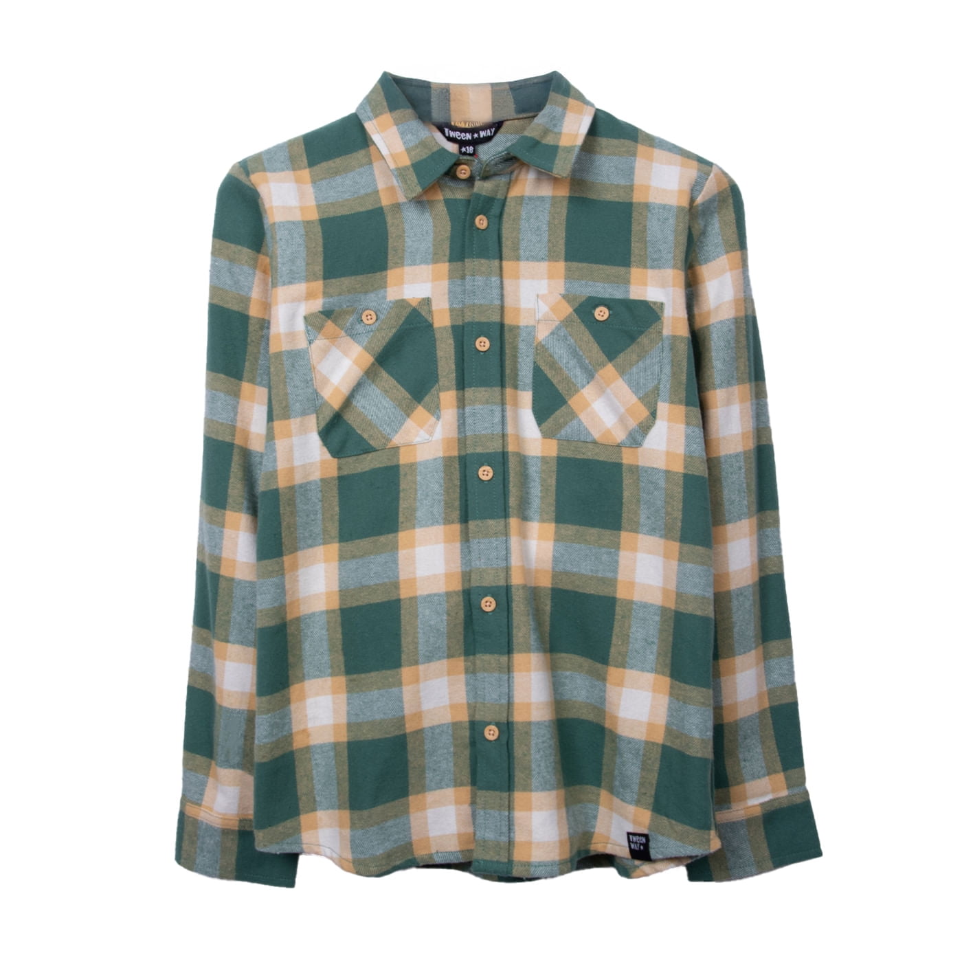 Pillin - Camisa Niño Manga Larga Cuadrille Verde