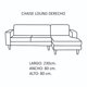 thumbnail image 4 of Sofa Chaiselong Der Salerno 3 Cuerpos Lado Derecho Tela Velvet Chocolate, 4 of 4
