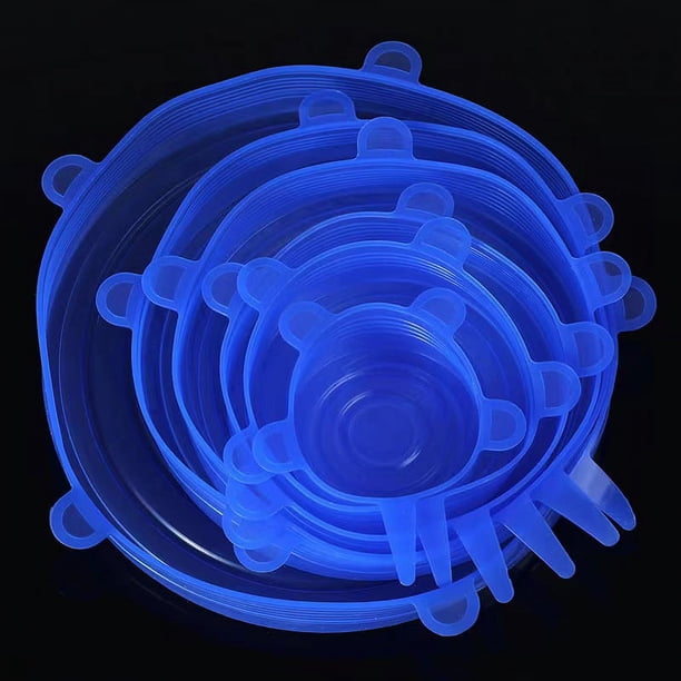 Set Of 6 Multifunctional Silicone Stretch Lid, Universal Silicone Food Packaging Bowl And Pot Lid, Fresh Microwave Cover Stretch Silicone Lid, Kitchenware Accessories