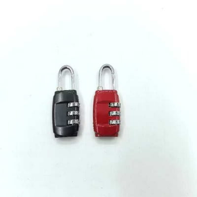 Candado Clave 3 Digitos, Surtido Aluminio+Plastico+Papel Hyper Tough Candado Clave Negro-Rojo