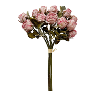 Vadell - Ramo De Rosas Envejecidas Rosadas 33Cm
