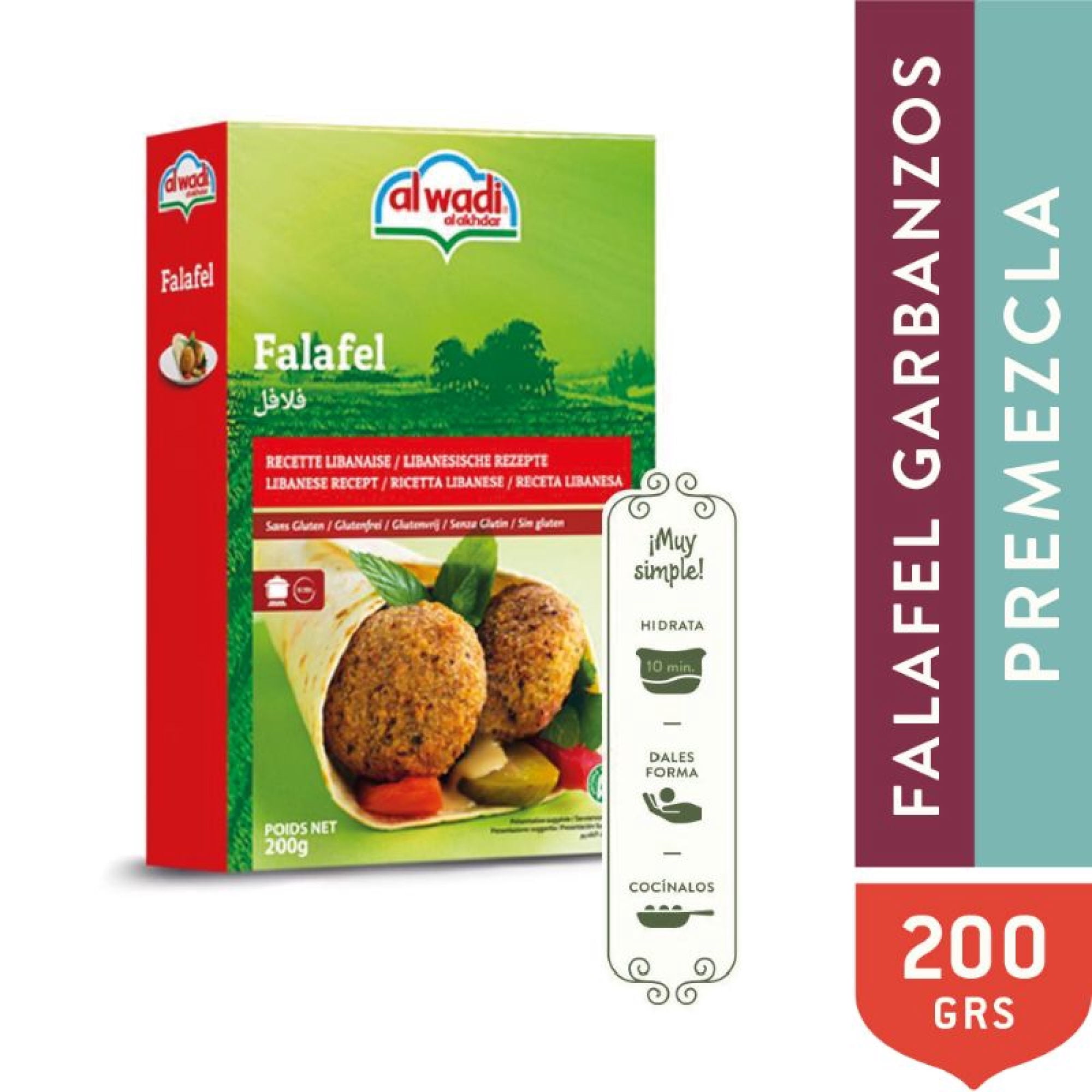 Falafel Garbanzos Premezcla Caja 200 g Alwadi