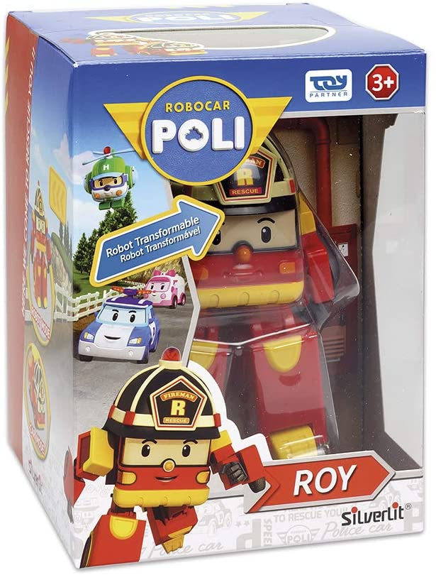 Robocar Poli - Roy Royocar Poly Transformante Robots, 4 Figura De Juguete D