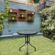thumbnail image 2 of Mesa de terraza de vidrio y acero 70x60cm Negra, 2 of 6