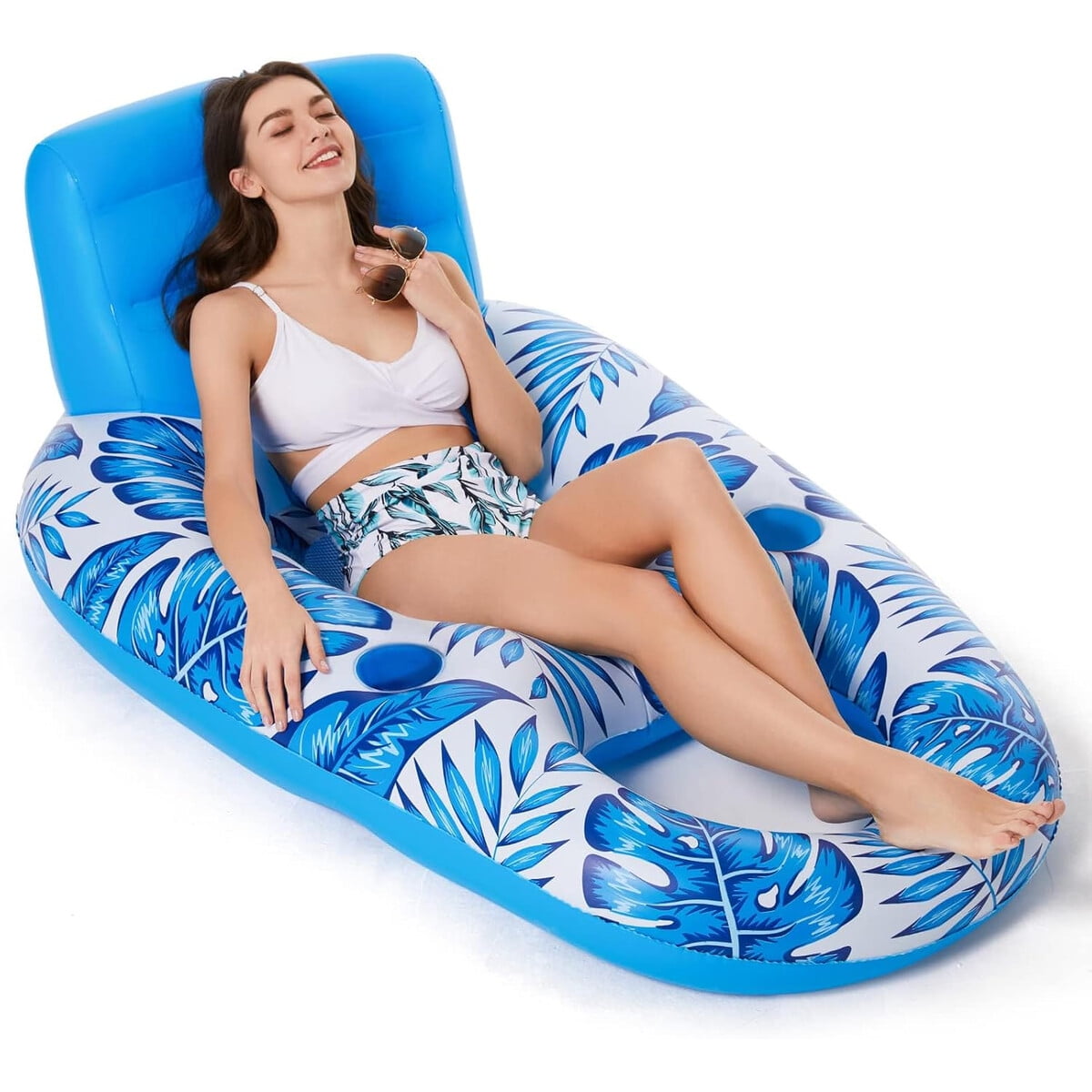 Flotador Inflable Jasonwell Lounge Grande 152x99cm 2 Porta Vasos