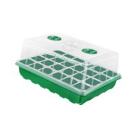 Magideal - Bandeja De Inicio Para Plántulas, Bandeja De Vivero De 24 Celdas Con Ventilación, Bandeja De Propagación, Contenedor De Germinación Reutilizable Para El Cultivo De Microvegetales. Verde