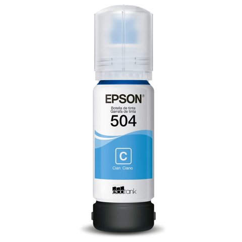 Tinta Botella Epson T504 70Ml Ecotank Cyan